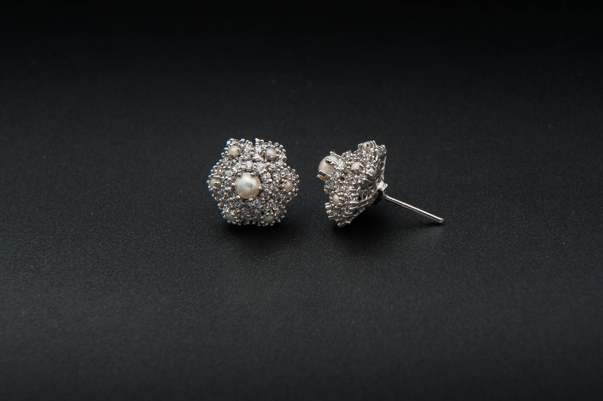 Lunar Petal Earrings — 925 Sterling Silver