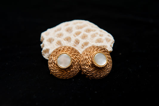 Pearl Crest Earrings-Kundan