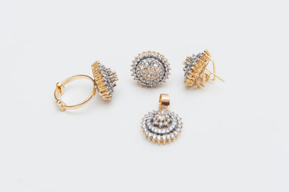 Celeste Spark Locket Set-Gold Plated