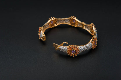 Amethyst Bloom Bracelet — 925 Sterling Silver, 24K Gold Plated