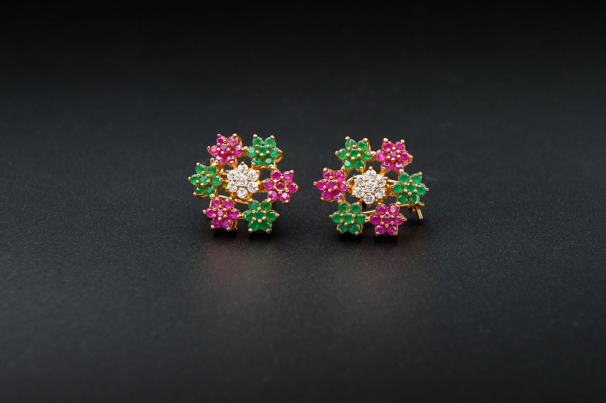 Garden Muse Earrings — 925 Sterling Silver with 24K Gold Plating