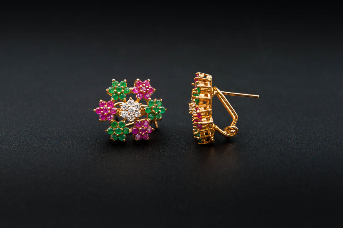 Garden Muse Earrings — 925 Sterling Silver with 24K Gold Plating