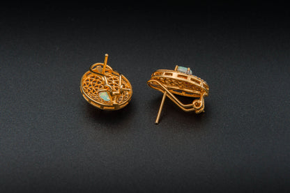 Iridescent Empress Earrings — 925 Sterling Silver with 24K Gold Plating