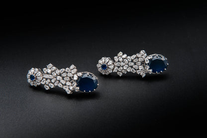Midnight Bloom Bridal Set-925 Sterling Silver
