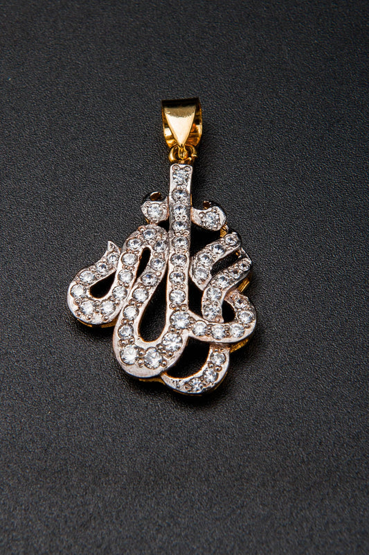 Diamante brooch on a black background