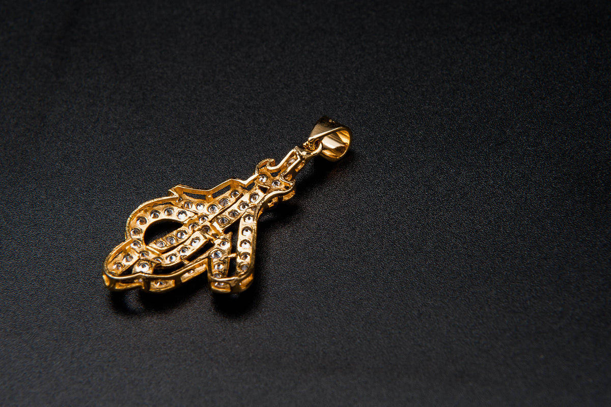 Celestial Script Pendant-925 Sterling Silver with 24K Gold Plating