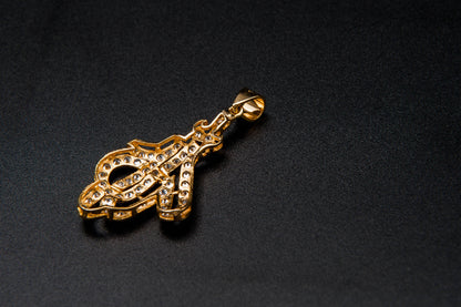 Celestial Script Pendant-925 Sterling Silver with 24K Gold Plating