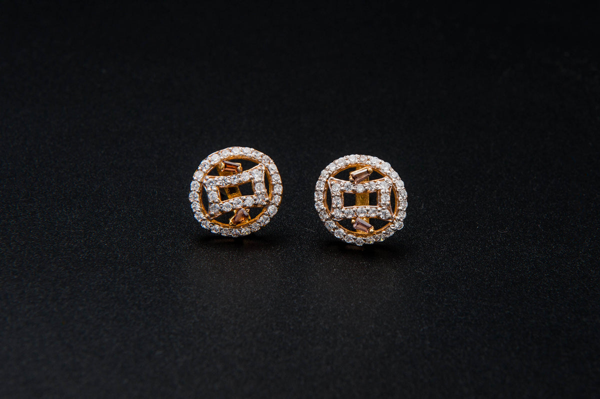 Gilded Orbit Earrings — 925 Sterling Silver with 24K Gold Plating