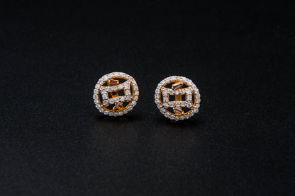 Gilded Orbit Earrings — 925 Sterling Silver with 24K Gold Plating