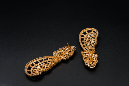Regal Cascade Bridal Set-925 Sterling Silver with 24K Gold Plating