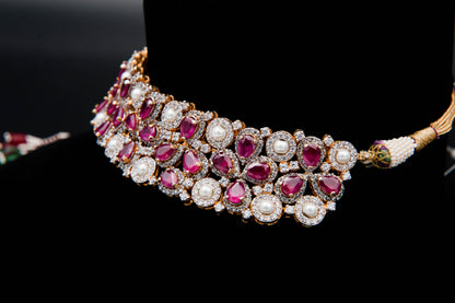 Imperial Radiance Bridal Set-925 Sterling Silver with 24K Gold Plating