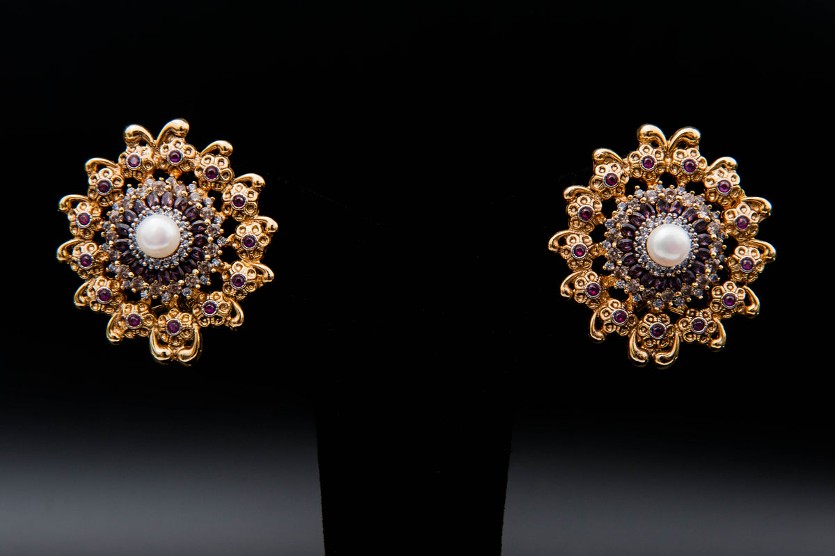 Royal Reverie Earrings — 925 Sterling Silver with 24K Gold Plating