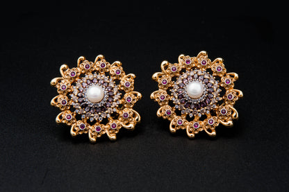 Royal Reverie Earrings — 925 Sterling Silver with 24K Gold Plating