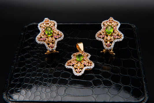 Royal Garden Set-925 Sterling Silver with 24K Gold Plating