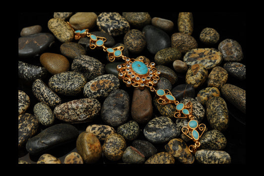 Azure Empress Bracelet-Kundan