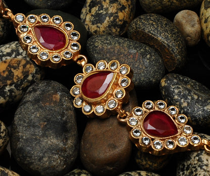 Ruby Mirage Bracelet-Kundan