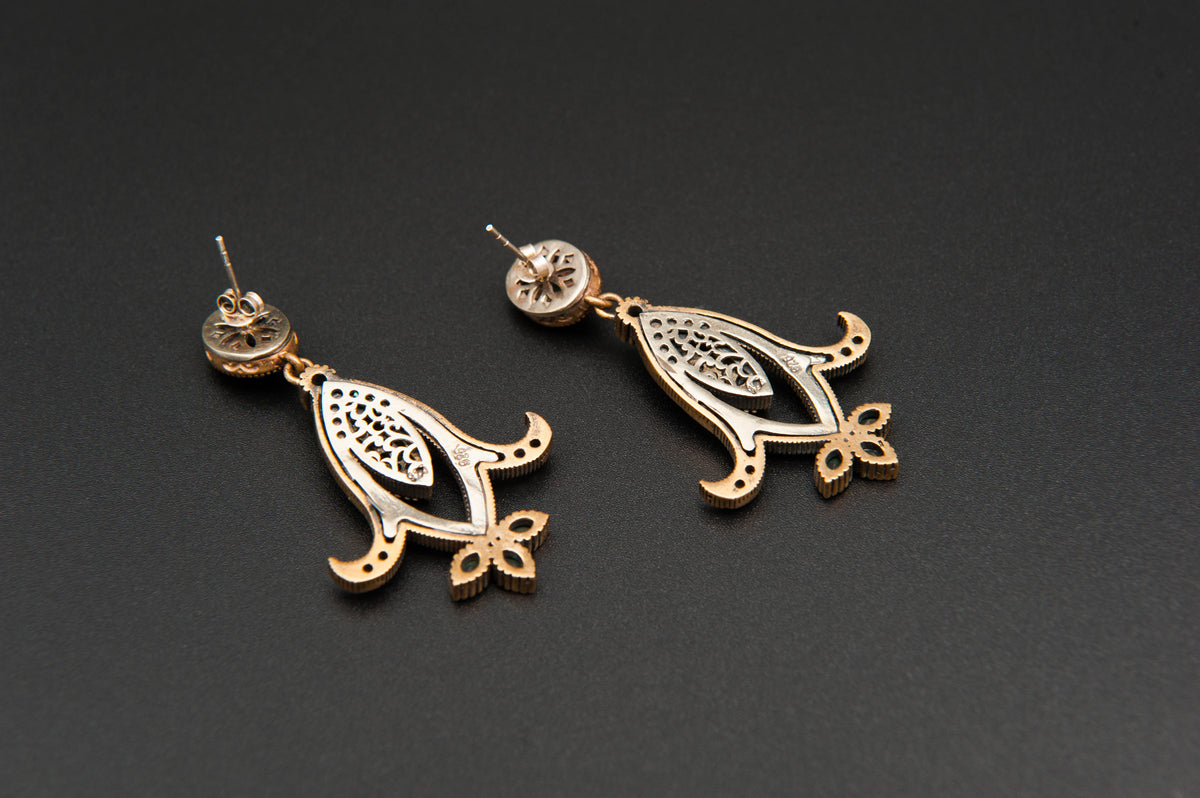 Celestial Filigree Bloom-925 Sterling Silver with 24K Gold plating
