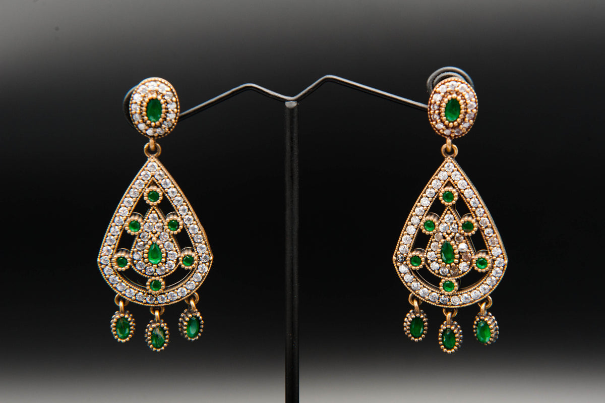 Verdant Echoes-925 Sterling Silver with 24K Gold Plating