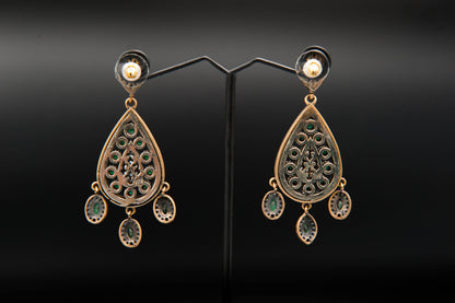 Verdant Echoes-925 Sterling Silver with 24K Gold Plating