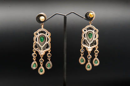 Emerald Reverie- 925 Sterling Silver with 24K Gold Plating