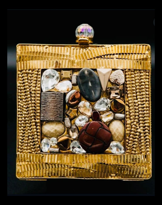 Golden Blossom Bridal Clutch